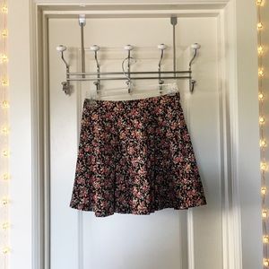 Floral Print Mini Skirt